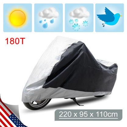 L 190T Rain Dust Outdoor UV Motorcycle Cover for All Motorcycles