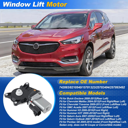 Power Window Motor Rear Left for Buick Enclave (2008–2012)