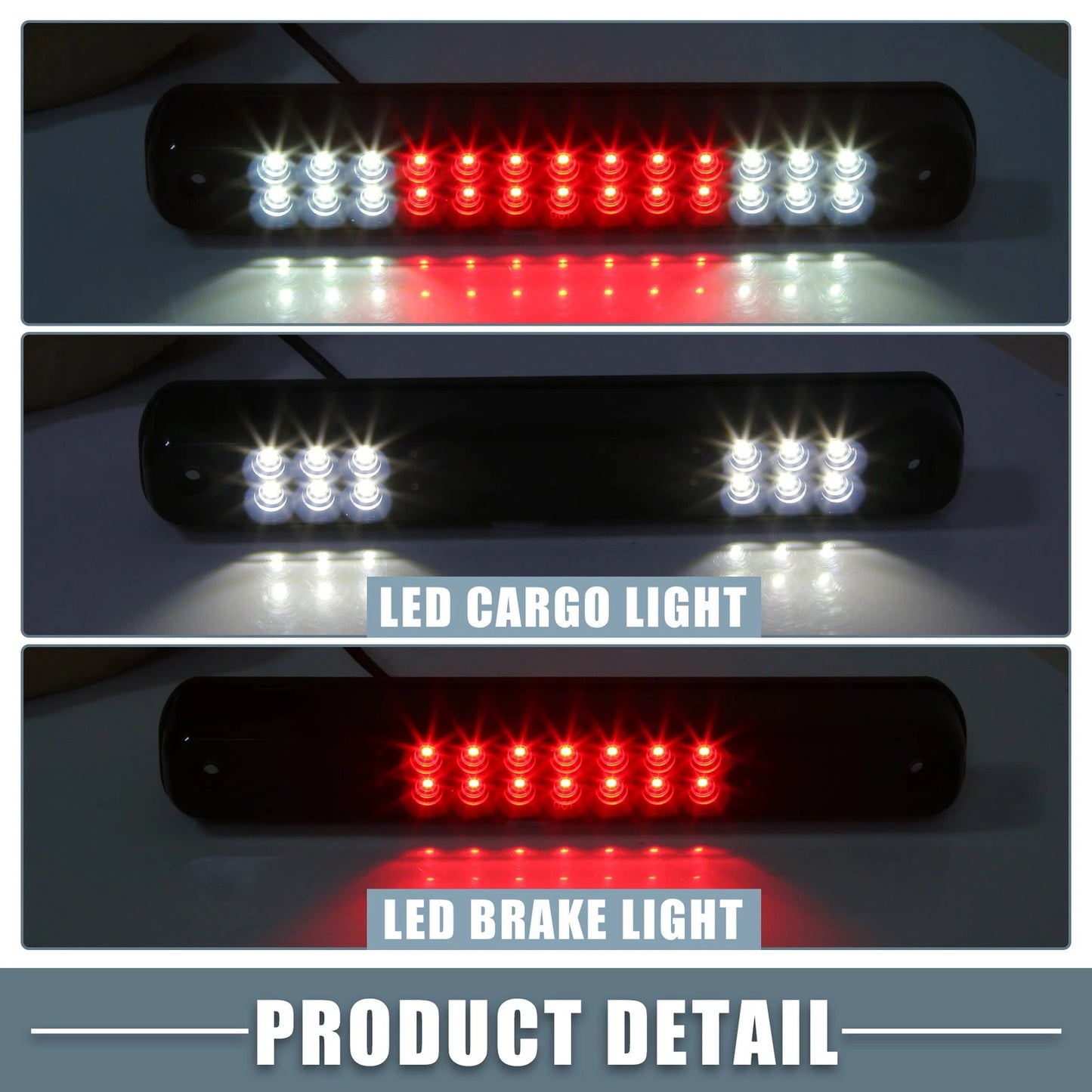 High Mount Stop Light for Chevy Silverado (1994 - 1998) Black Housing Smoked Lens