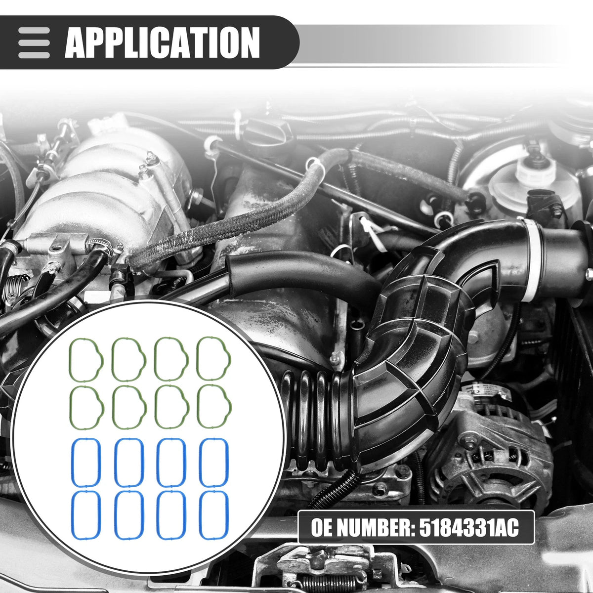 Intake Manifold Gaskets for Jeep Grand Cherokee 3.6L (2011-2021)