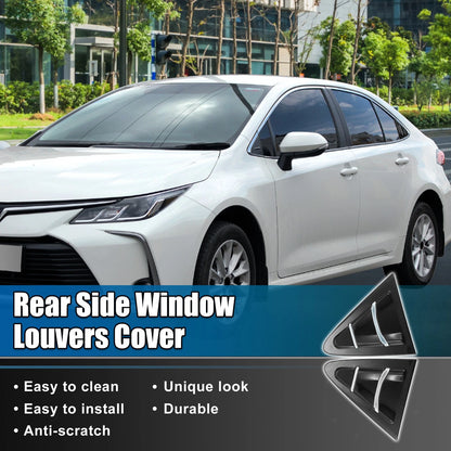 Gloss Black Rear Side Window Louvers for Toyota Corolla