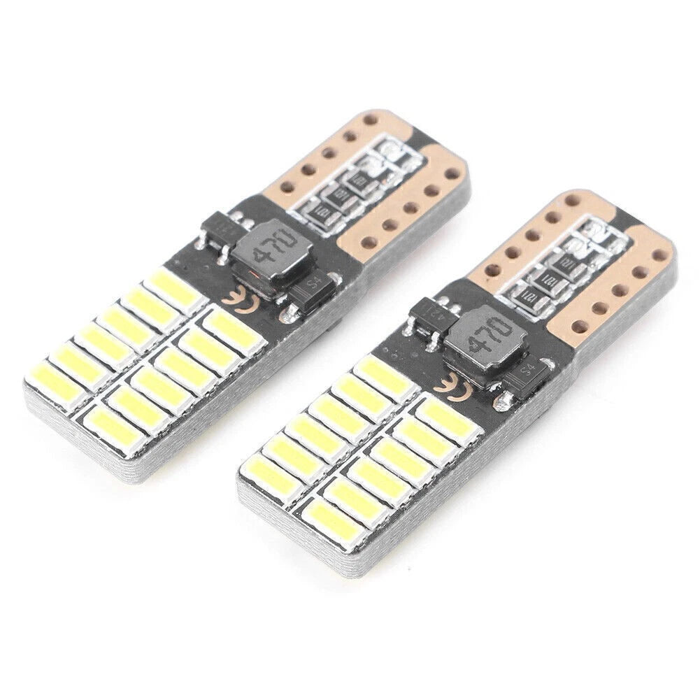 T10 24 LED Bulbs for Car Side Marker Lamp W5W - Canbus Error Free (All Years)