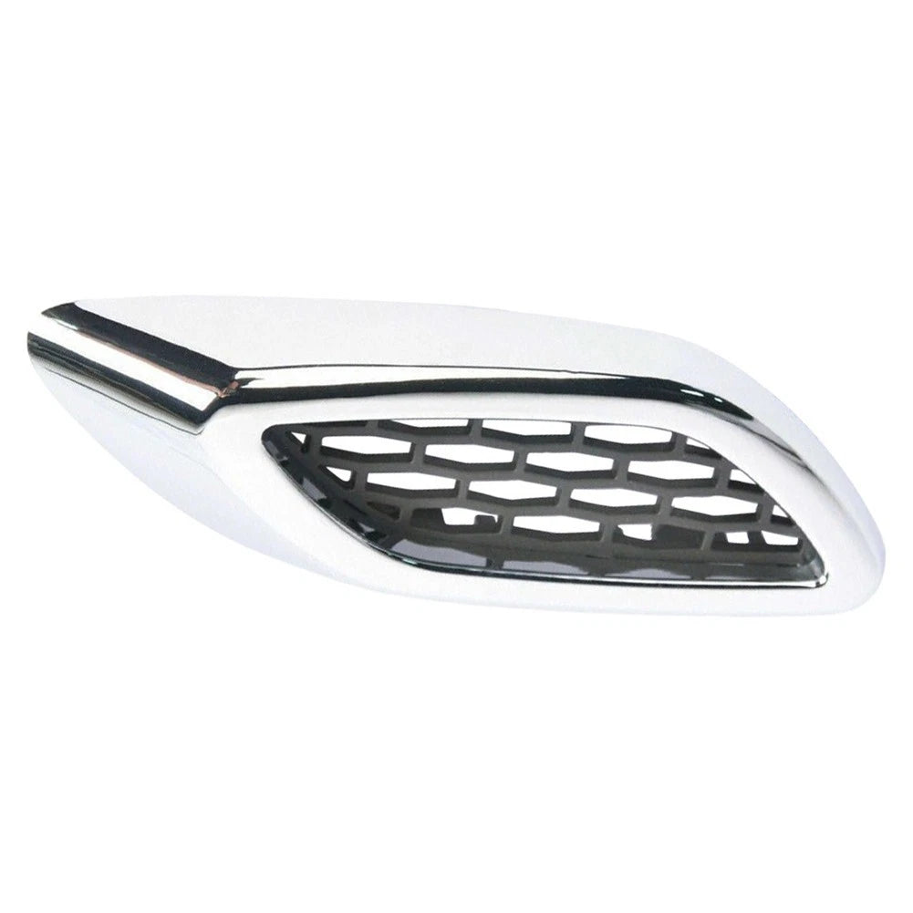 Fender Cover Car Lateral Air Vent Left Silver Chrome