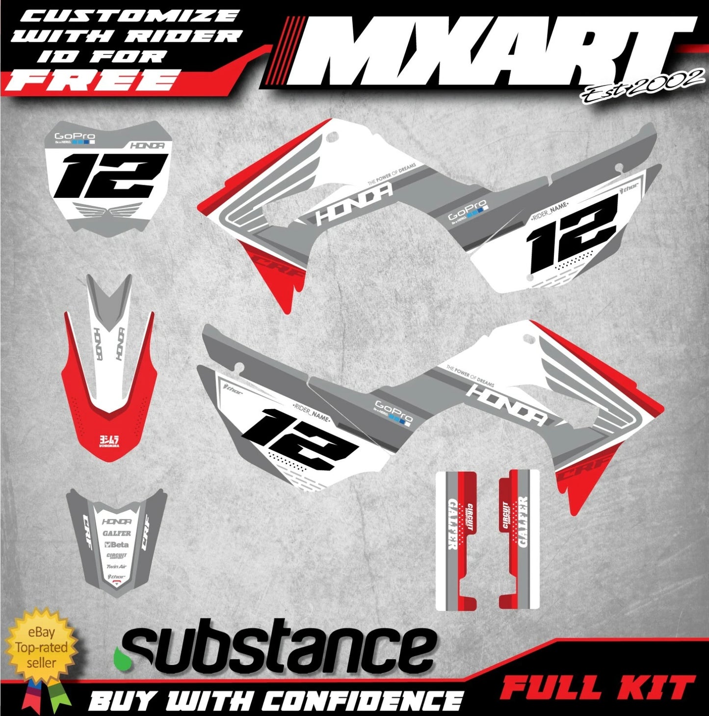 CRF 110 CARGO STYLE Sticker Kit Decals for Honda (2019-2025)