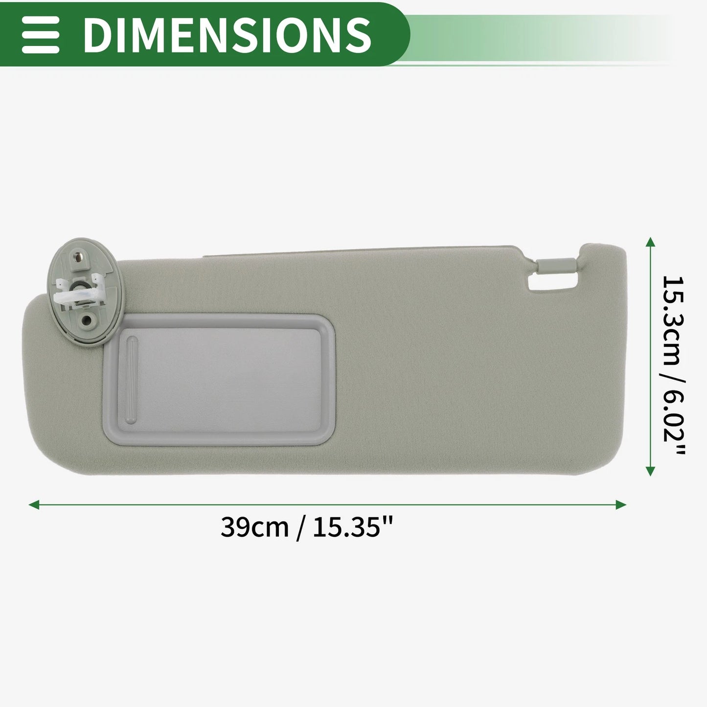 Left Sun Visor with Mirror for Toyota Camry (2012-2017)