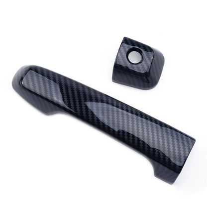 8 x Carbon Fiber Style Exterior Door Handle Covers for Toyota 4Runner (2010-2019)
