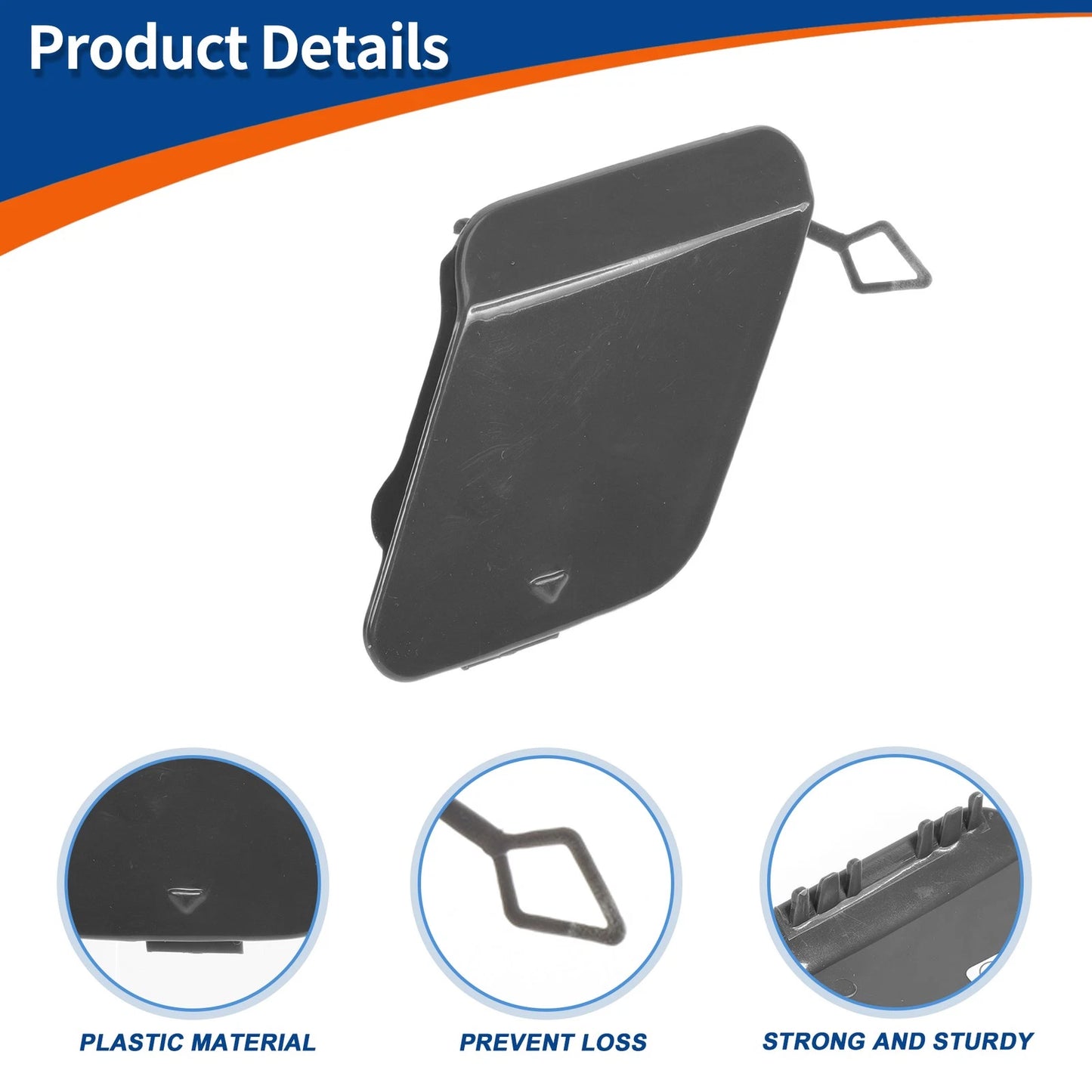 Rear Tow Hook Cover for BMW 1 Series F20 (2011-2019) Unpainted