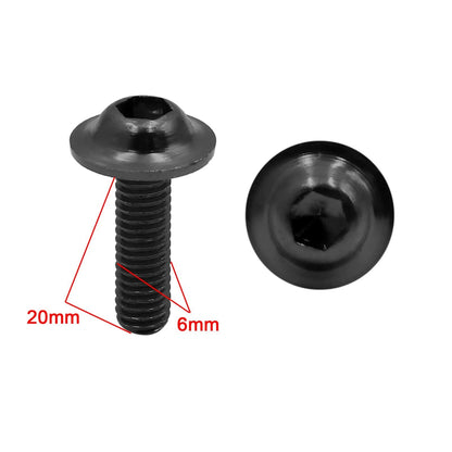 40pcs M6 Hex Socket Head Bolts Screws for Motorcycle