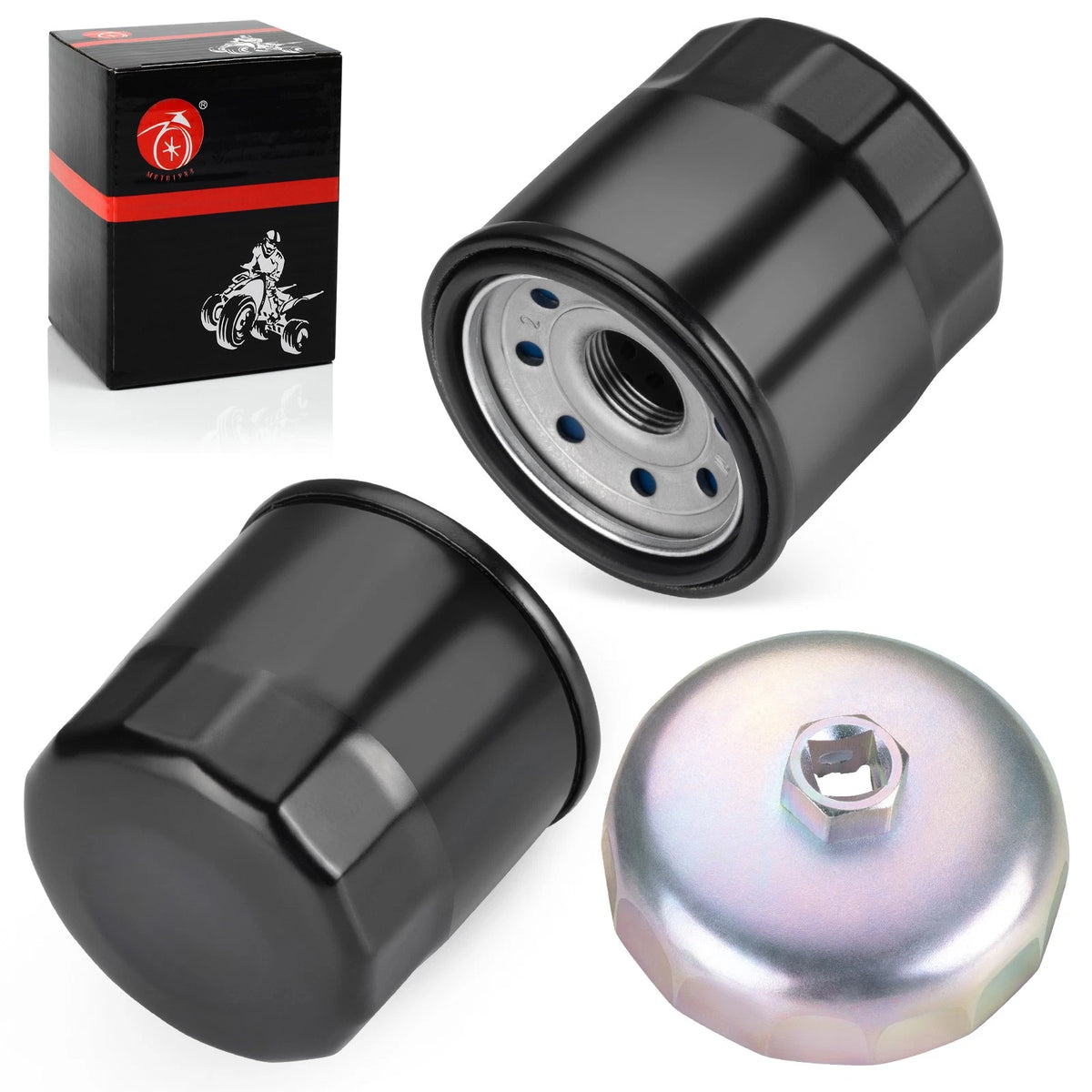 2 x Oil Filter & Wrench Tool for Honda VTX1300 / VTX1800 (2003–2008)