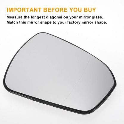 Right Side White Heated Mirror Glass for Ford Mondeo (2014-2022)