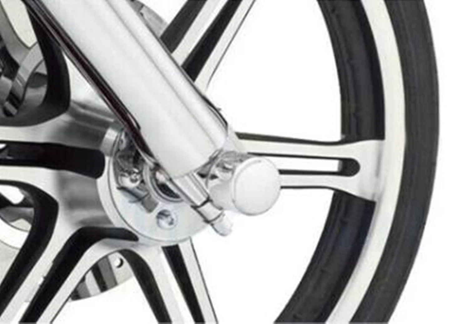 Front Wheel Axle Nut Cap for Harley Softail EFI FXSTI (2007-2017) Chrome