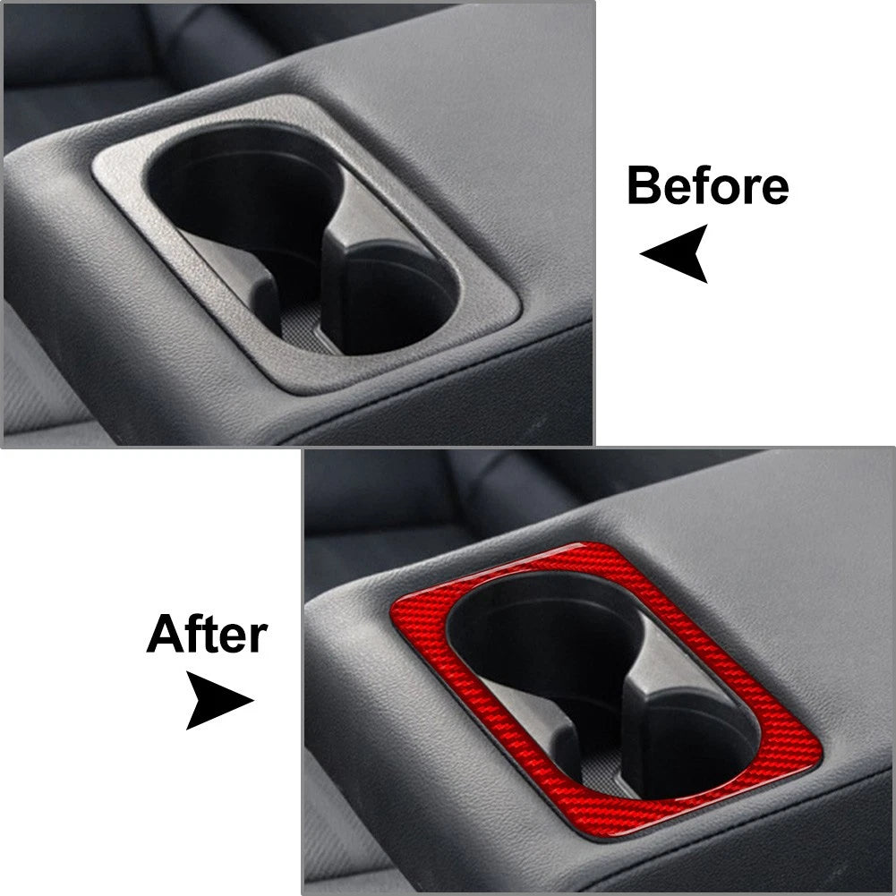 Red Rear Water Cup Holder Frame Cover Trim for Kia Forte Cerato K3 (2019-2023)