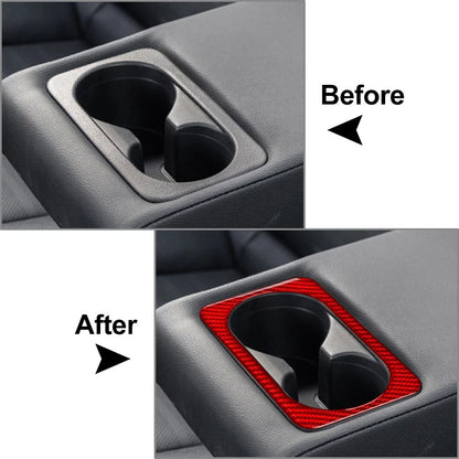 Red Rear Water Cup Holder Frame Cover Trim for Kia Forte Cerato K3 (2019-2023)