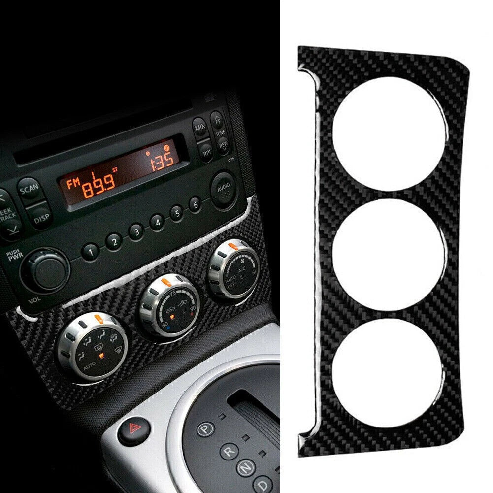 Carbon Fiber Interior Console Switch Trim Sticker Cover for Nissan 350Z (2006-2009)