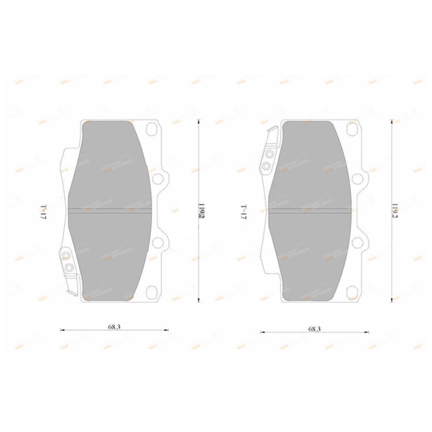 HD Front Disc Brake Pads for Hilux GGN25 KUN25 KUN26 TGN26 (2005–2016)