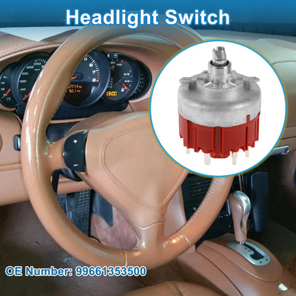 Headlight Switch for Porsche 911 Headlamp Dimmer Switch Red
