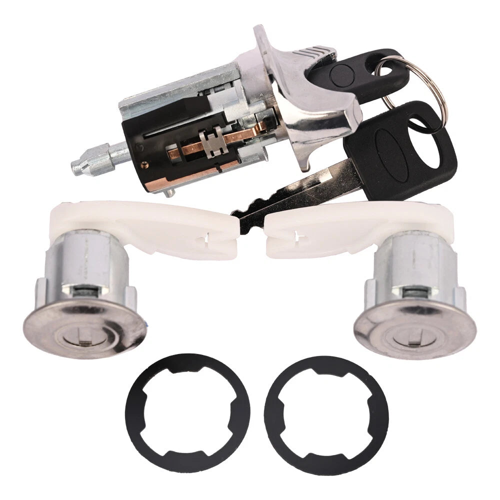 Ignition Switch Lock Cylinder + Door Lock Cylinder 2 x for Ford