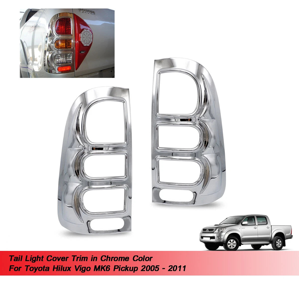 Tail Light Cover Trim for Toyota Hilux Vigo (2005-2011)