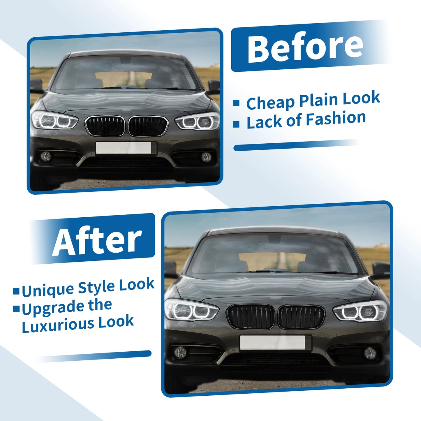 Front Upper Bumper Grille for BMW 1 Series F20 (2015-2018)