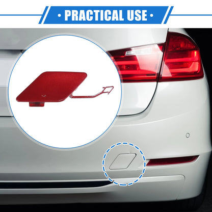 Car Rear Bumper Tow Hook Eye Hole Cover for BMW 3 F30 (2012-2015) Red