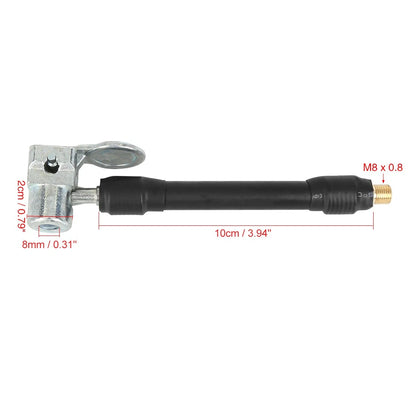 10cm 3.94'' Tyre Inflator Pump Hose with Locking Air Chuck for Car Motorcycle