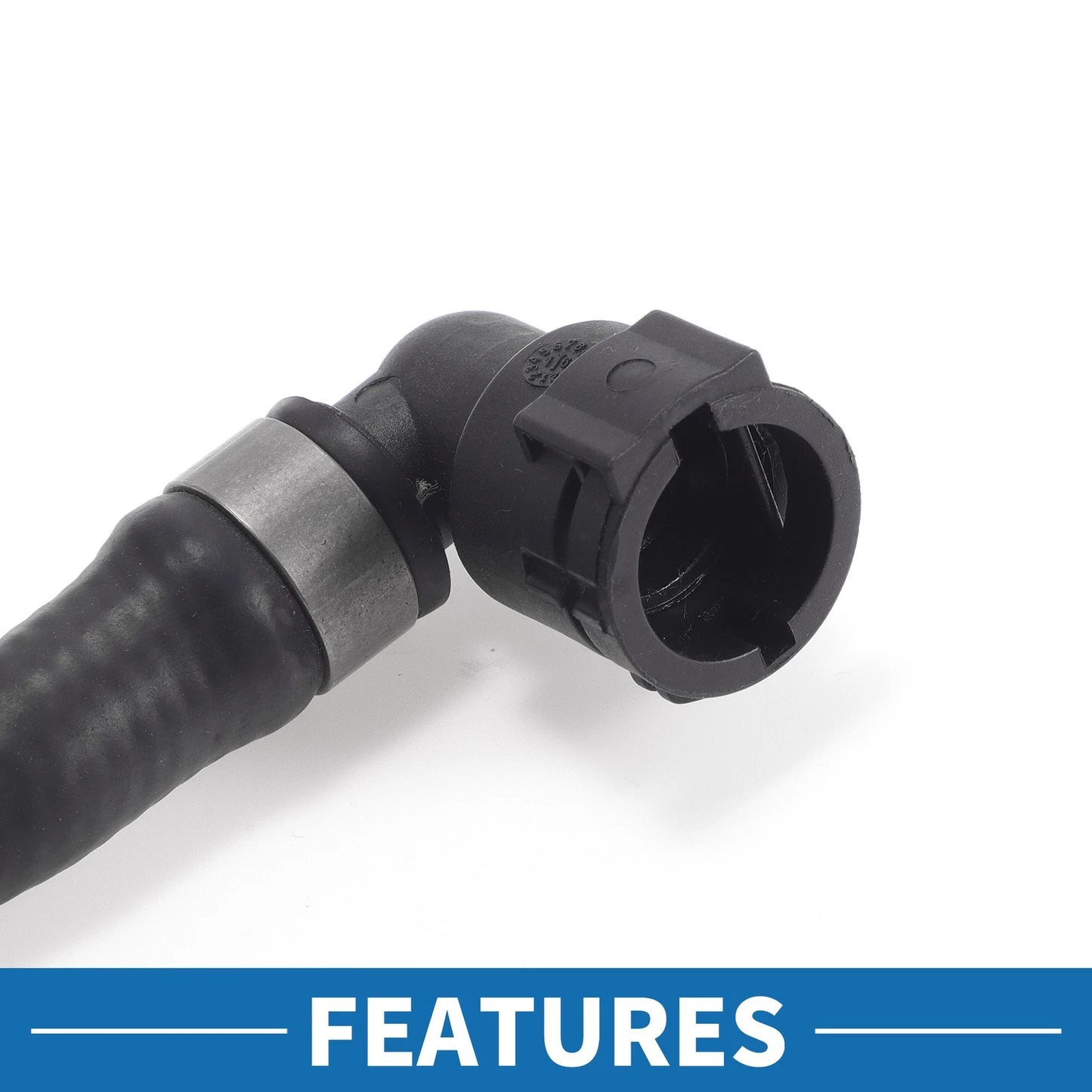 Radiator Hose for BMW 750i 4.8L (2006-2008) Rubber Black 1 x Piece