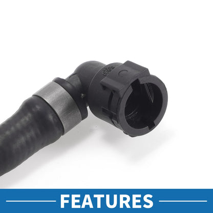 Radiator Hose for BMW 750i 4.8L (2006-2008) Rubber Black 1 x Piece