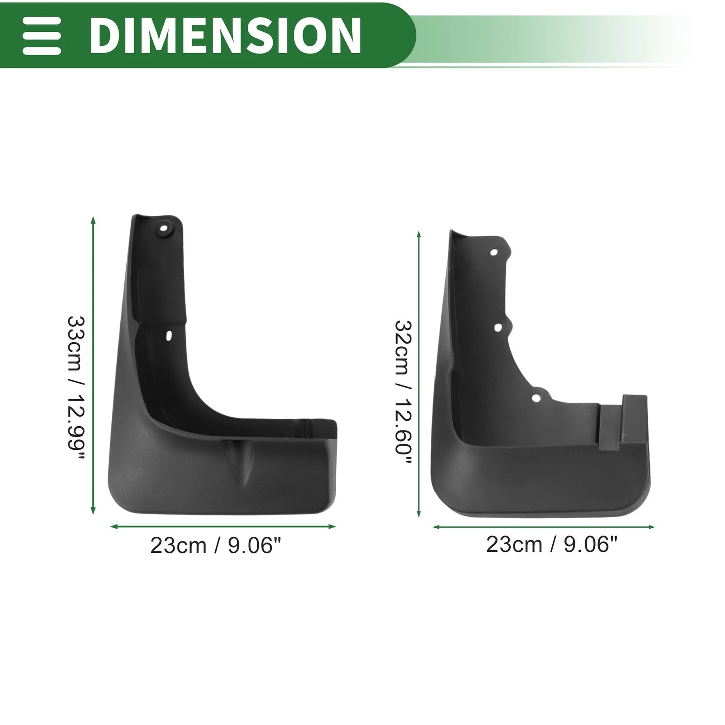 Mud Flaps Splash Guards 1 Set for Mitsubishi Outlander (2015-2020)