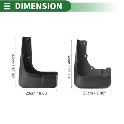 Mud Flaps Splash Guards 1 Set for Mitsubishi Outlander (2015-2020)