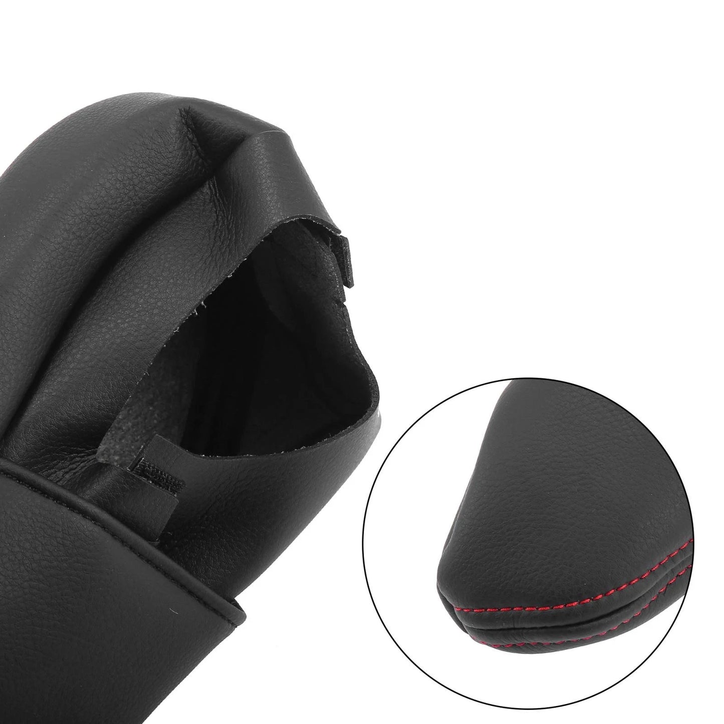 Car Front Seat Armrest Cover Black with Red Line for Toyota Sienna (2005-2010)