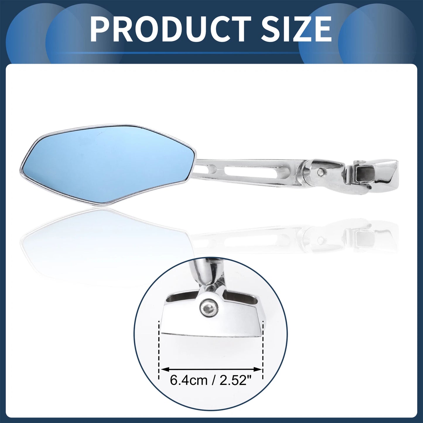 Rear View Mirrors for Suzuki GSXR 600 750 1000 Chrome Silver Tone (2001-2023)
