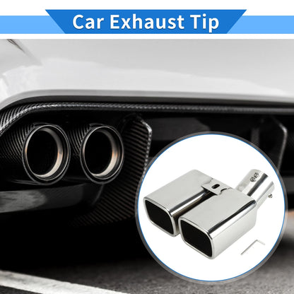 1Pc 2.4" Dual Exhaust Tip for Toyota Alphard