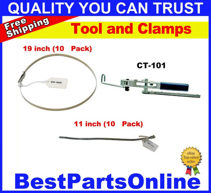 CV Axle Boot Band 2x 19/11 in Stainless Clamps Tool Kit for All Models
