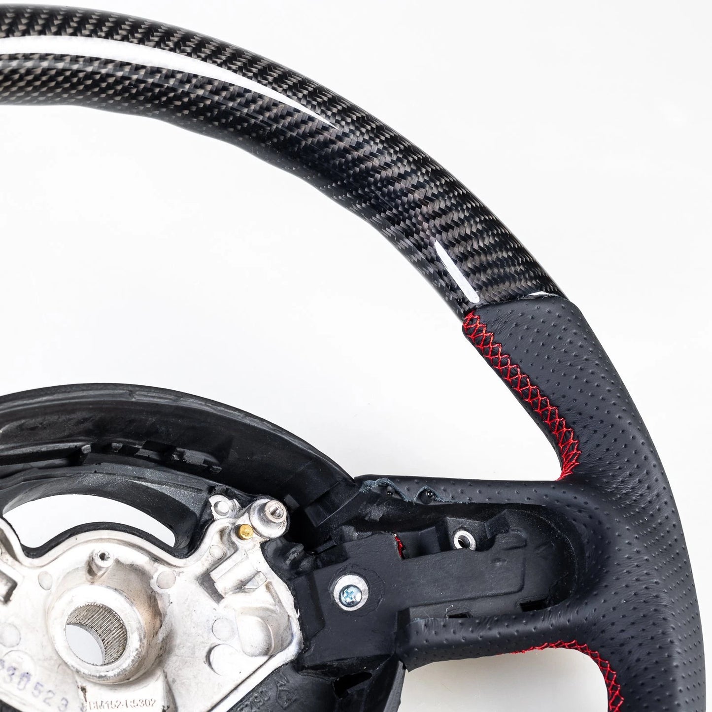 Carbon Flat Bottom 3 Spoke Leather Steering Wheel for Mini R50 R52 R53 (2002-2008)