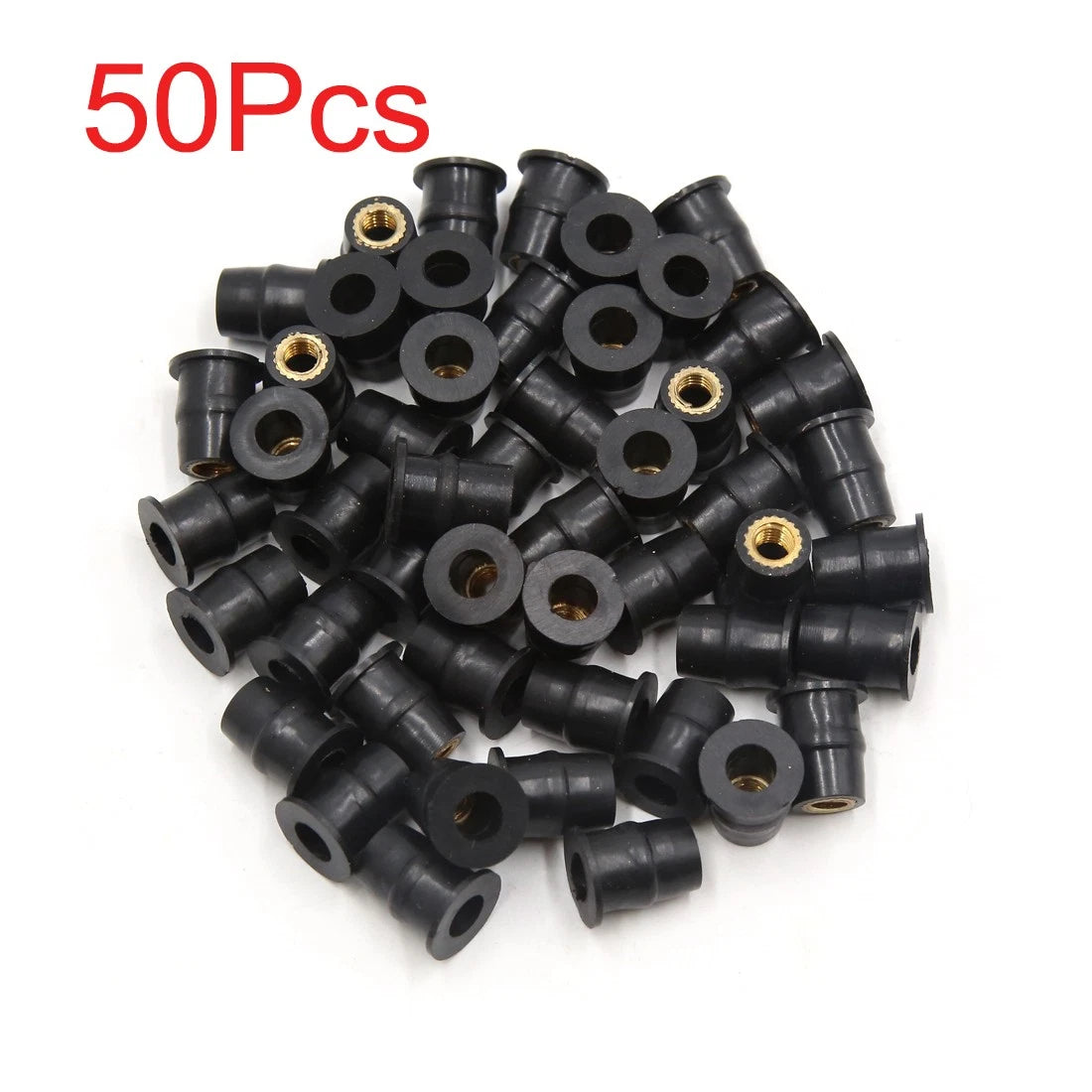 Well Nuts 50Pcs Black Rubber Windscreen Windshield for Motorcycle