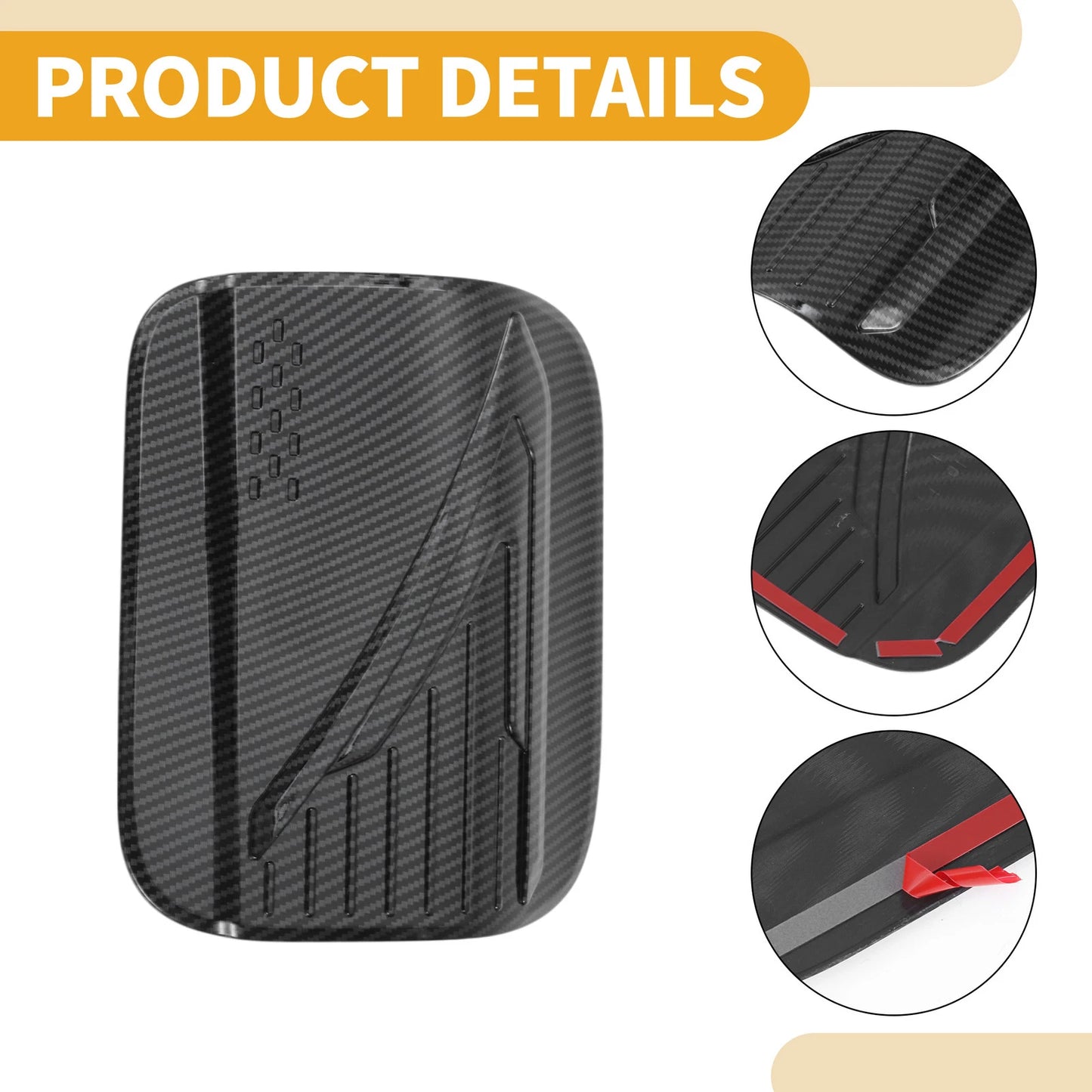 Fuel Tank Door Cap for Toyota Camry (2024-2025) Carbon Fiber Black