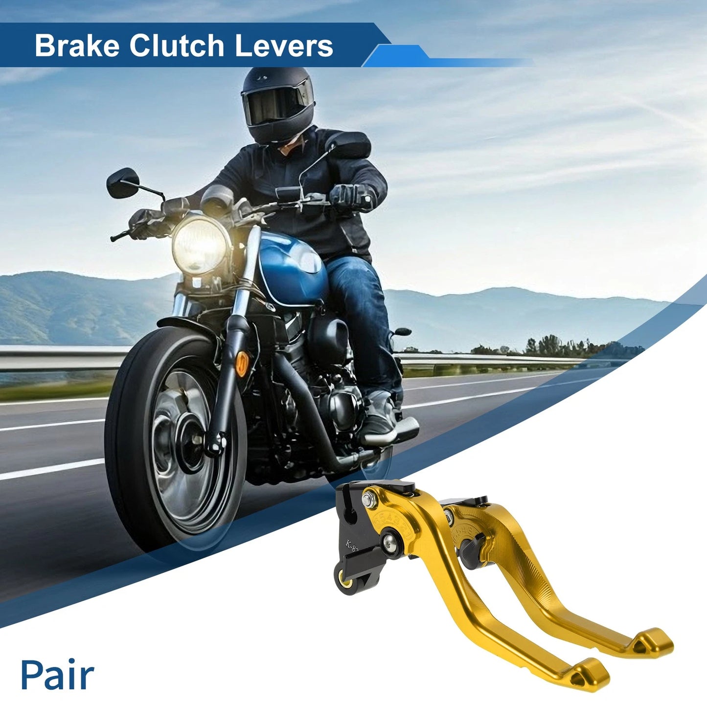 1 Pair Short Brake Clutch Levers for Kawasaki Ninja ZX10R (2015–2024)