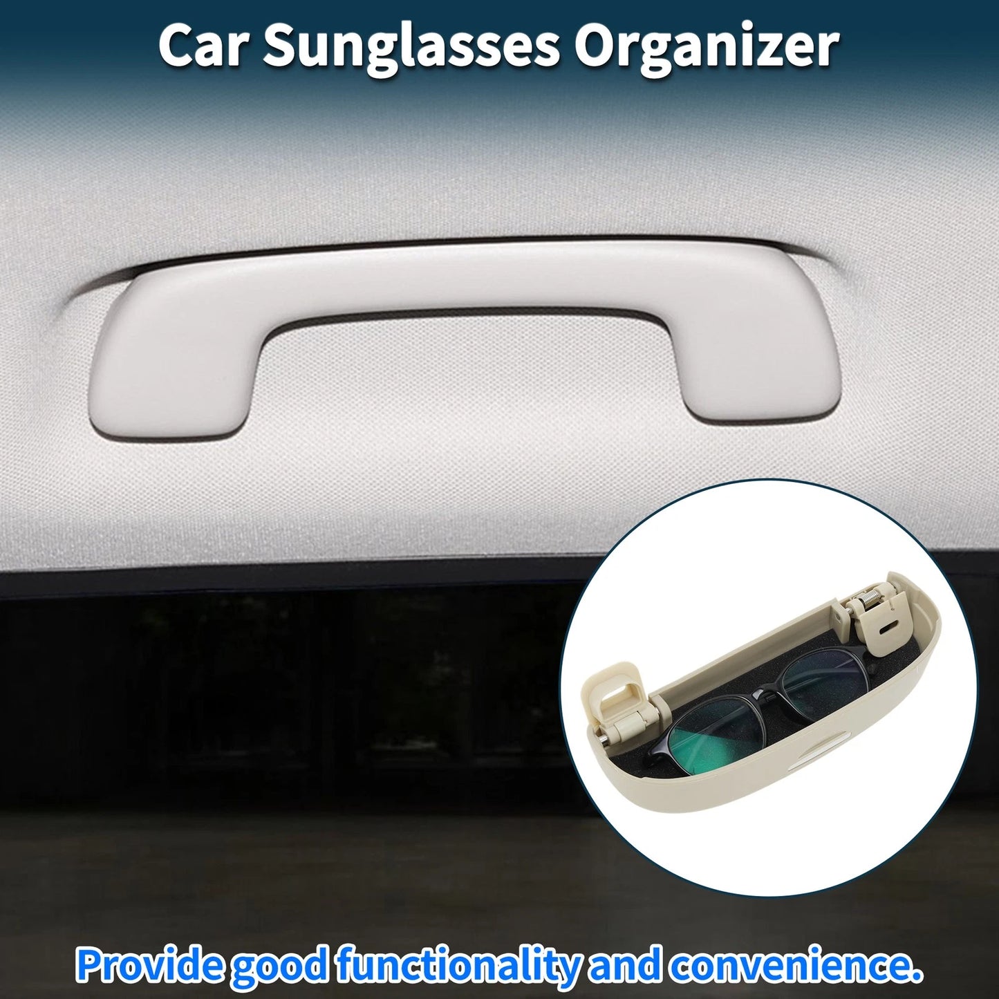 Sunglasses Case for Ford Kuga 3 MK3 ST-Line 2020-2025 Beige