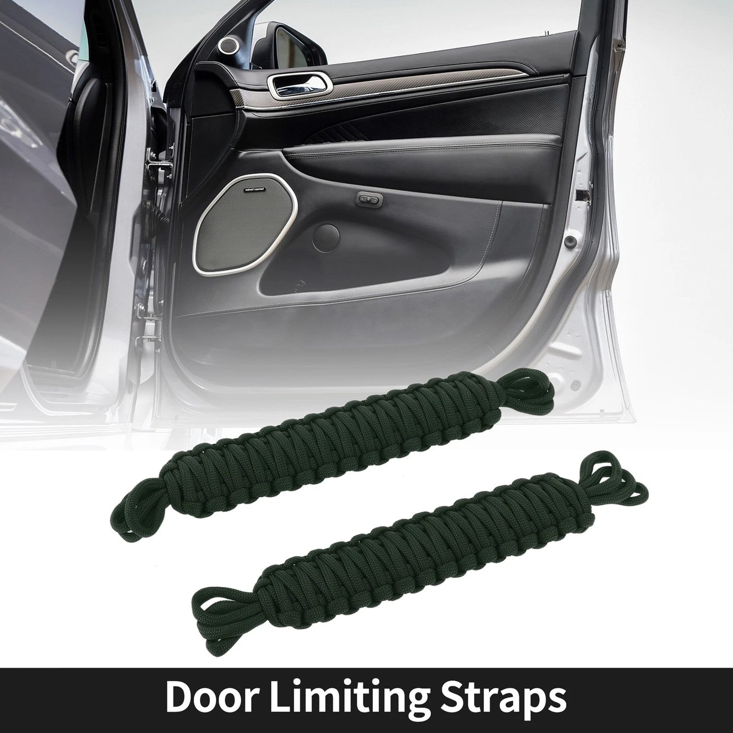 2 x Door Limiting Straps for Jeep Wrangler TJ JK JKU (2007-2018) Brown