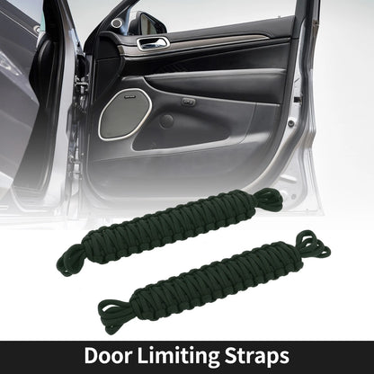 2 x Door Limiting Straps for Jeep Wrangler TJ JK JKU (2007-2018) Brown