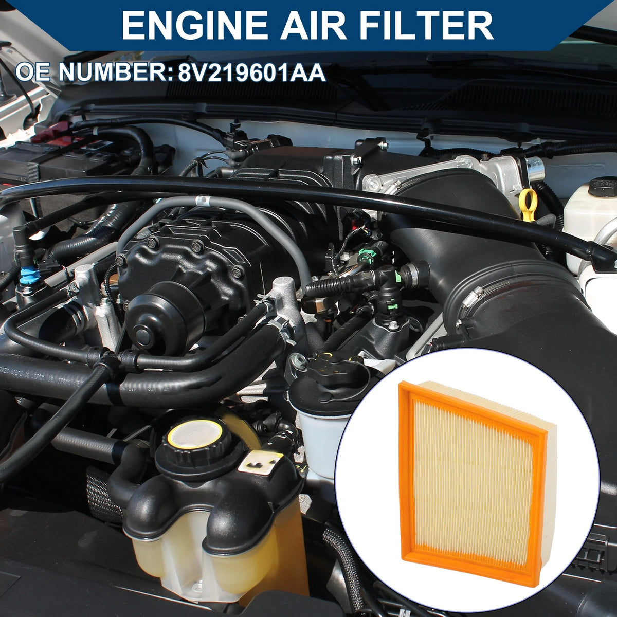 Car Engine Air Filter for Ford Fiesta Mk7 1.25L 1.4L 1.6L (2008-2017)
