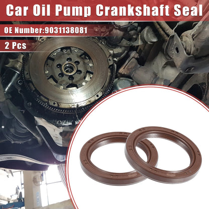 2 x Car Oil Pump Crankshaft Seals for Toyota Avensis (1997-2003)