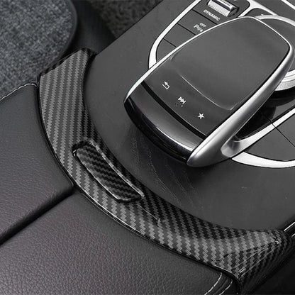 Armrest Box Button Frame Trim for Benz C Class GLC (2015-2022) Carbon Fiber