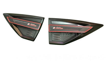 Black Side Wing Air Vent Fender Cover for Mitsubishi L200 Triton (2019-2020)