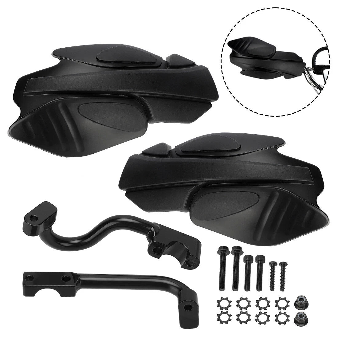 Pair Wind Guards & Bracket Mount for Polaris Sportsman 570 800 850 XP 1000