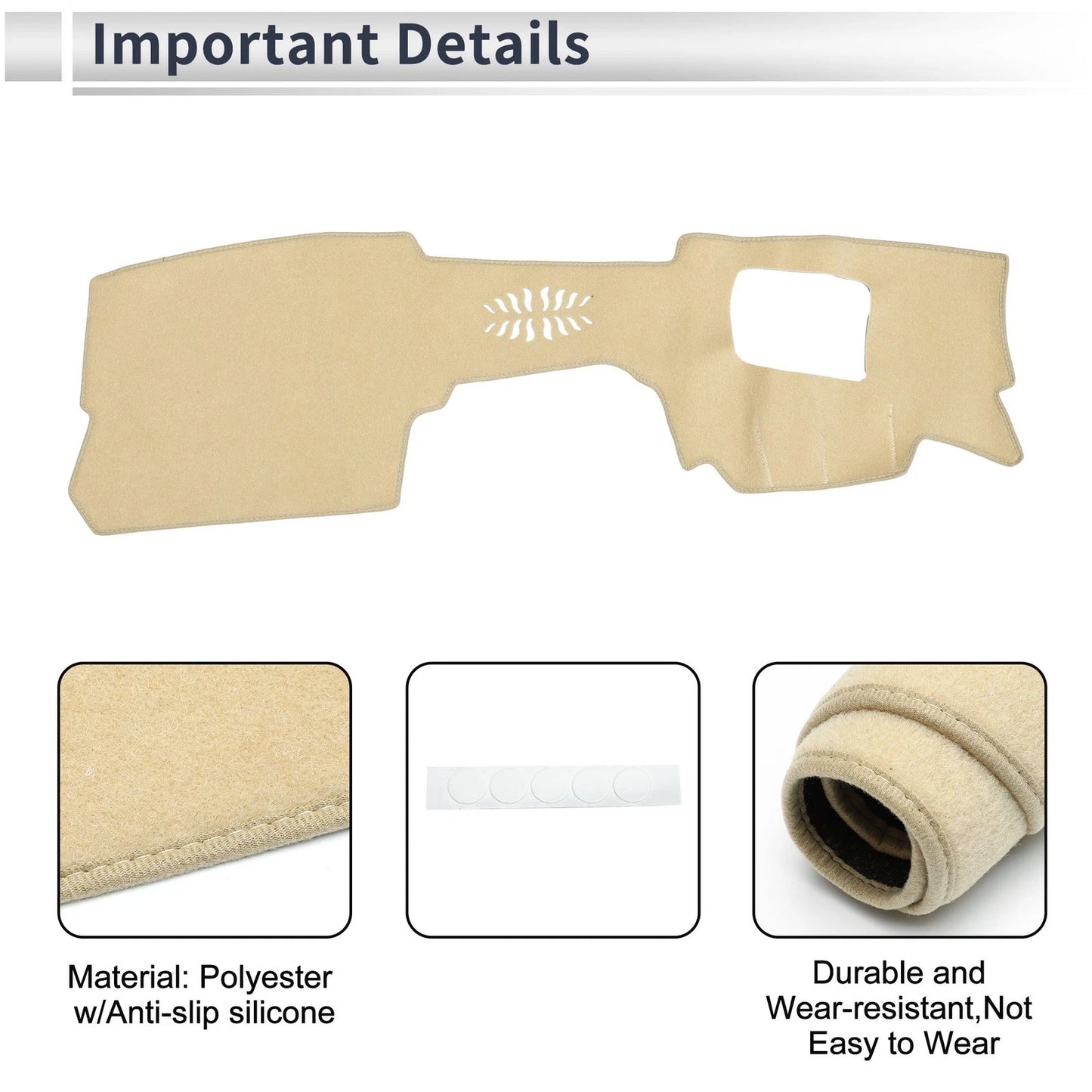 Dash Cover Mat for Mazda CX-30 20-24 HUD Sun Protector Pad Beige