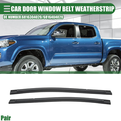 Pair Rear Left Right Door Window Belt Weatherstrip for Toyota Tacoma(2005–2015)
