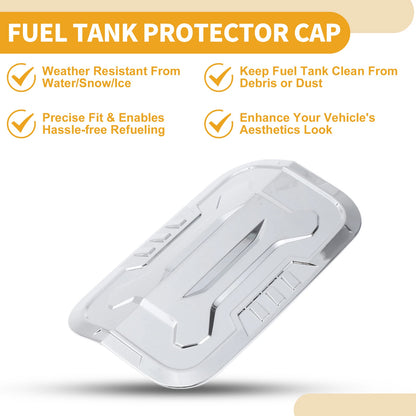 Fuel Tank Door Cap for Toyota Prado (2024-2025) Chrome Silver Tone