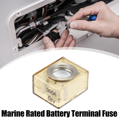 Battery Fuse Terminal 300A Waterproof Marine Rated 58V for Make Model