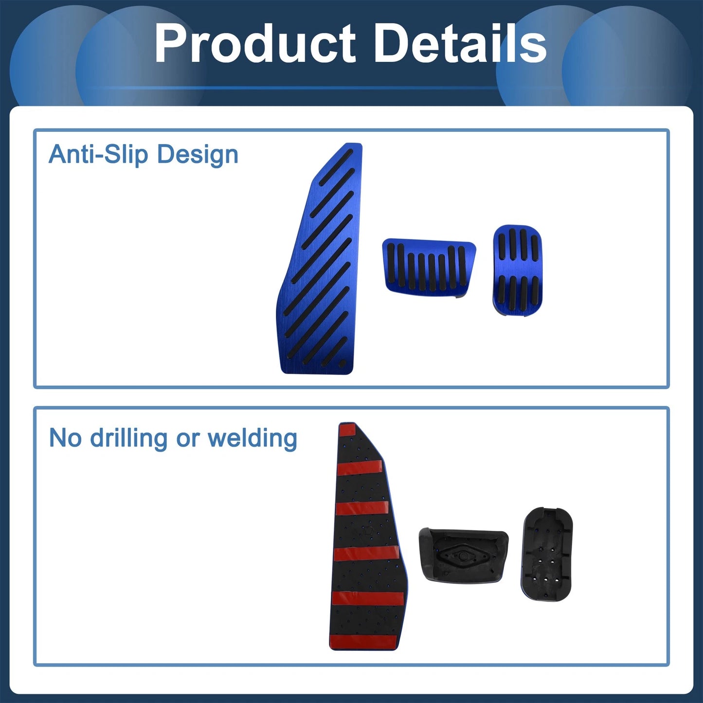 3 x Automatic Foot Accelerator Pedal Covers for Toyota Corolla Cross (2022)